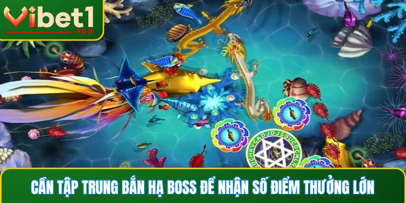 Cần tập trung bắn hạ boss để nhận số điểm thưởng lớn